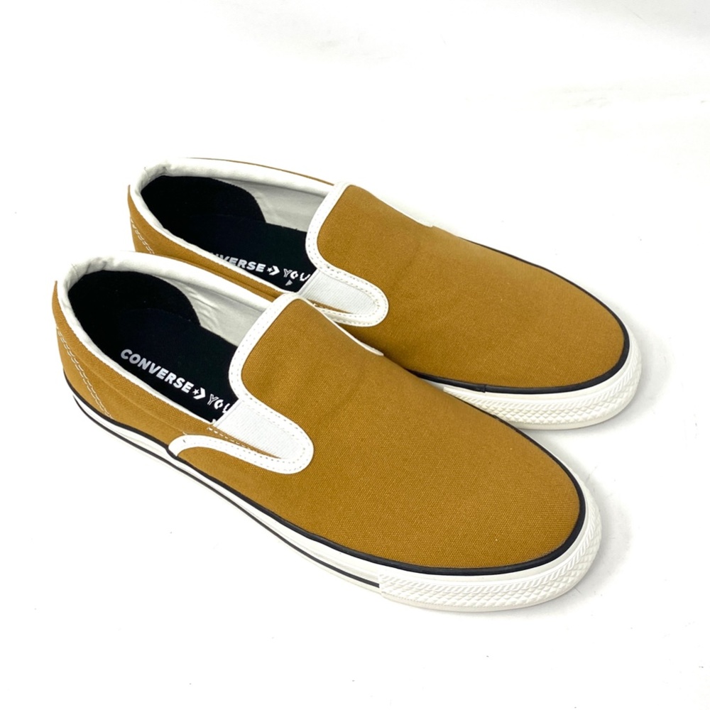 Converse Ctas Slip On Low Canvas Light Brown Men’s Sneakers Custom 171852C-BrBW - Picture 8 of 11